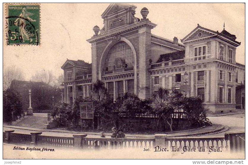 Nice - La Gare Du Sud - 1908 - - Transport Ferroviaire - Gare