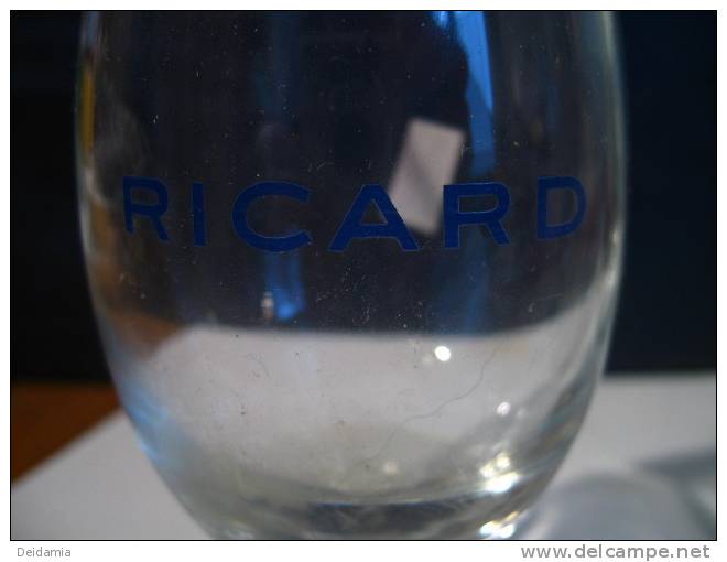 VERRE RICARD A LETTRAGE MAIGRE. TBE - Autres & Non Classés