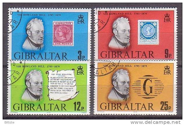 Sir Roland Hill, Gibraltar  387/90 , O   (D 197)* - Rowland Hill