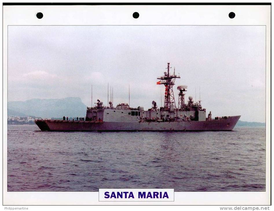 Espagne 1984 : Frégate Lance-missiles SANTA MARIA - Bateaux