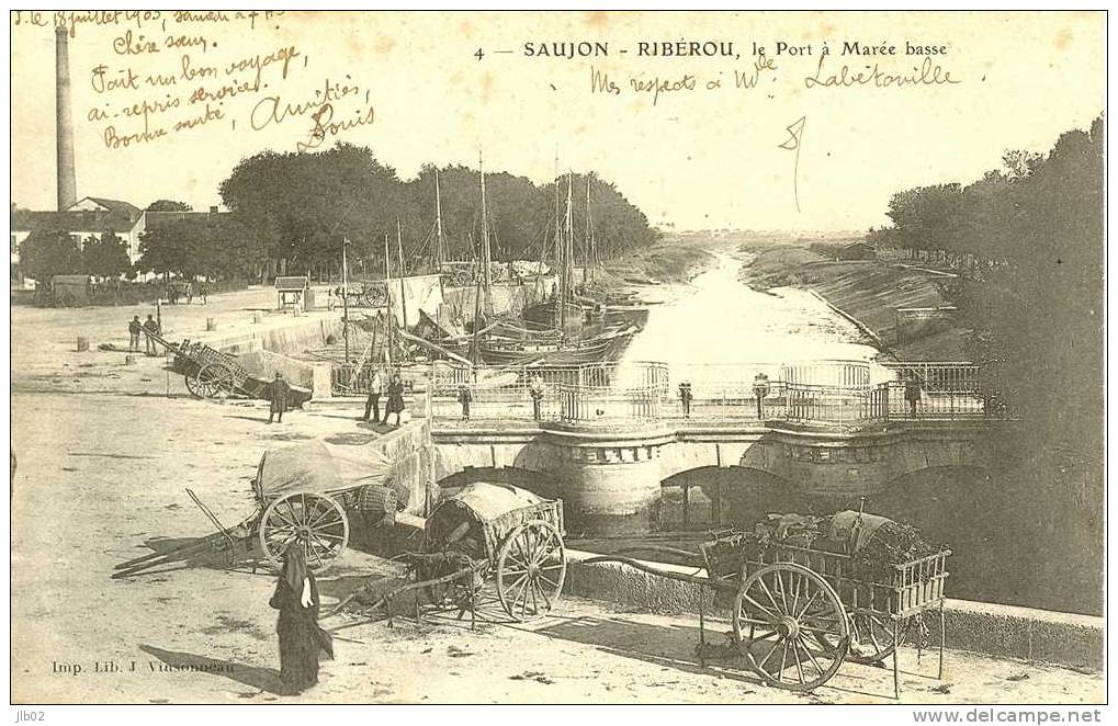 4 -Saujon Ribérou - Le Port à Marée Basse - Saujon