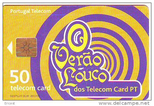 PORTUGAL TELECOM CARD 50 O VERAO LUCO PUCE GEM TIRAGE 994000 ETAT COURANT - Portugal