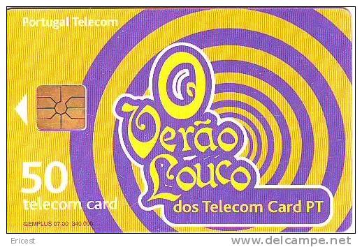 PORTUGAL TELECOM CARD 50 O VERAO LUCO PUCE GEM 07.00 TIRAGE 340000 BON ETAT - Portugal