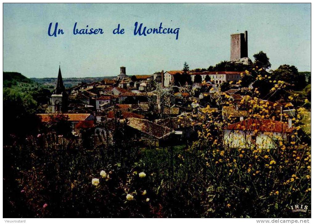 CPSM. MONTCUQ. VUE D'ENSEMBLE. - Montcuq