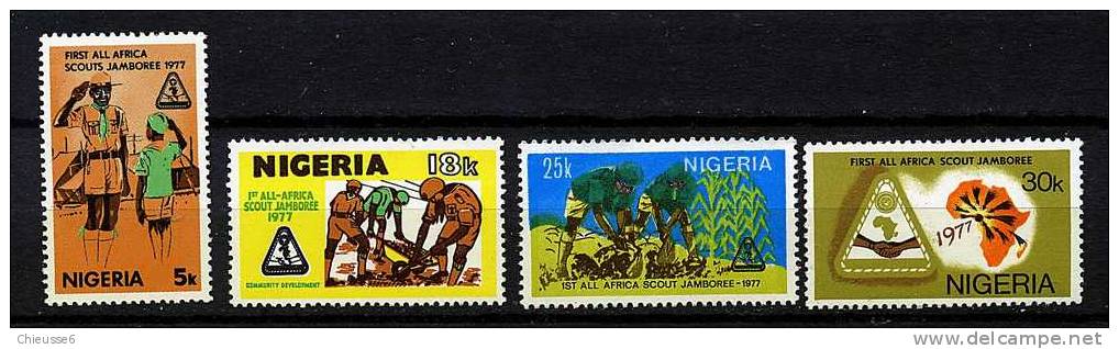 Nigeria ** N° 339 à 342 - Jamboree Africain - Nigeria (1961-...)