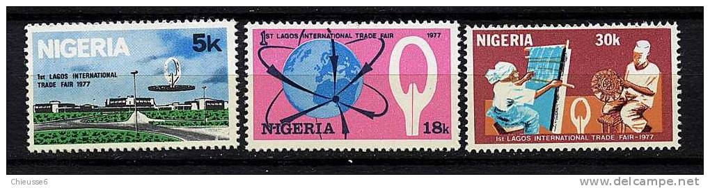 Nigeria ** N° 343 à 345 - 1er Foire Internationale De Lagos - Nigeria (1961-...)