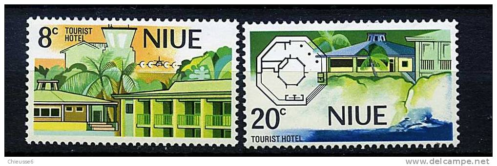 Niue ** N° 163/164 - Ouverture Du Tourist-Hôtel - Niue