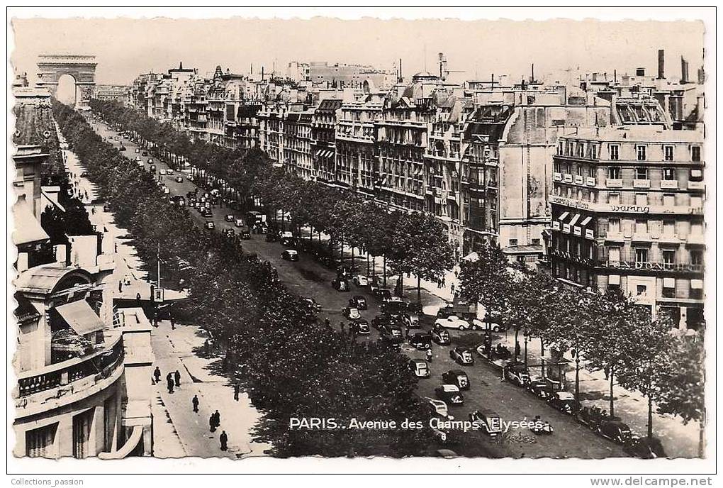 Cpsm , 75 , PARIS , Avenue Des Champs Elysées , écrite 1947 - Exhibitions