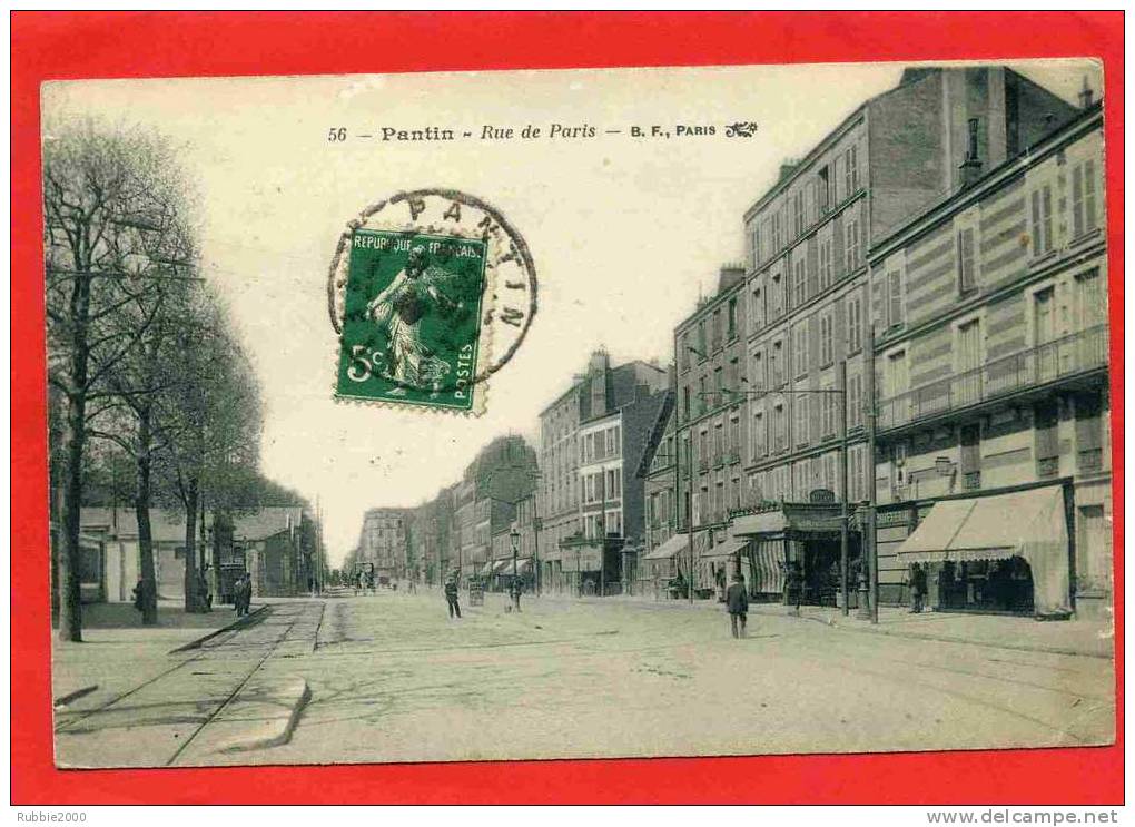 PANTIN 1916 RUE DE PARIS COIFFEUR BOUCHER CARTE EN BON ETAT - Pantin