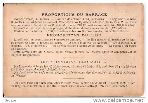 Barrage De GILEPPE Et Son Lion PHOTO Environ 1890 Et Personnage En Photo Texte Au Verso - Jalhay
