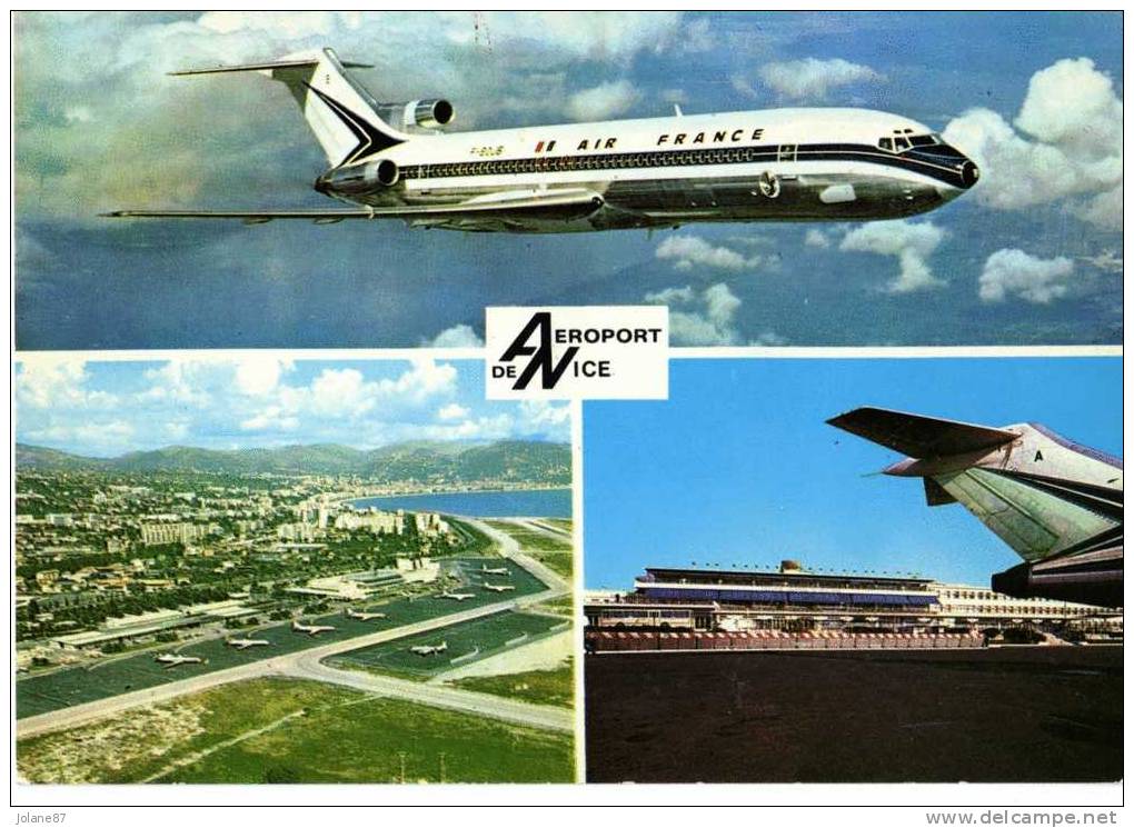 CPM    06    NICE     AEROPORT     BOEING 727     MULTIVUES - 1946-....: Moderne