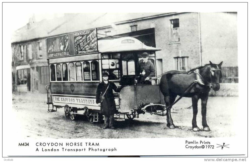 CROYDON HORSE TRAM - Paardentram  Reprint 1972 - Surrey
