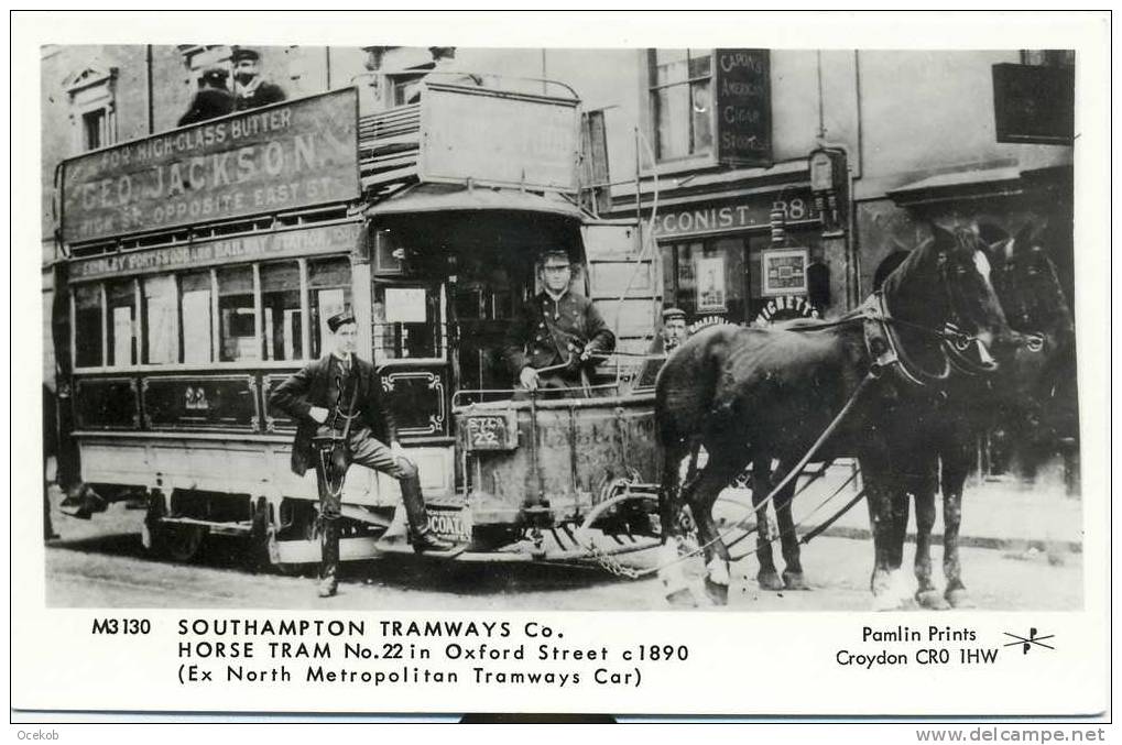 SOUTHAMPTON TRAMWAYS Horse Tram - Paardentram Reprint 1972 - Southampton