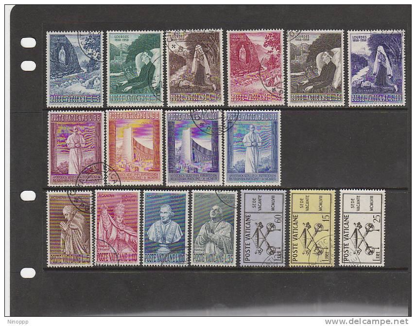 Vatican-1958 Year Used - Used Stamps