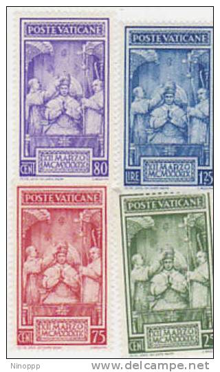 Vatican-1939 Coronation Pope Pius XII  MH Set - Neufs