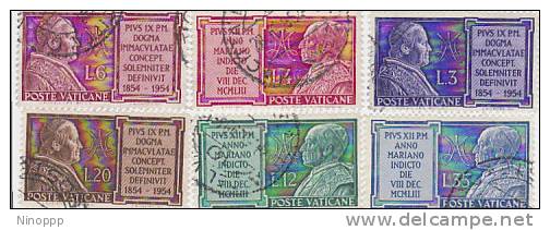 Vatican-1954 Pope Pius IX  Used Set - Gebruikt