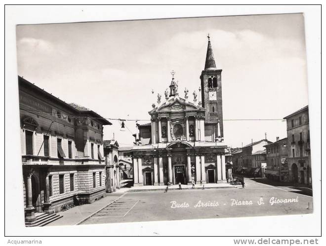 BUSTO ARSIZIO - Piazza S. Giovanni - Cartolina FG BN V - Busto Arsizio