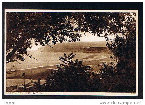 1938 Postcard Sandown Isle Of Wight - View From Cliff Path - Ref 377 - Sandown