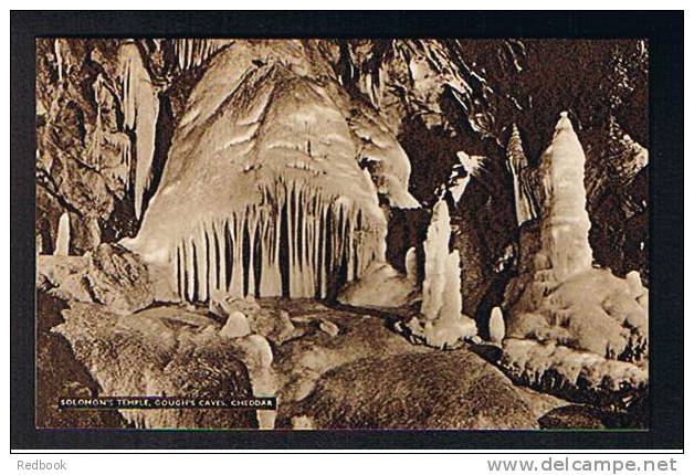 3 Early Postcards Cheddar Caves Somerset - Organ Pipes - Solomon's Temple - Aladdins's Cave - Ref 377 - Cheddar
