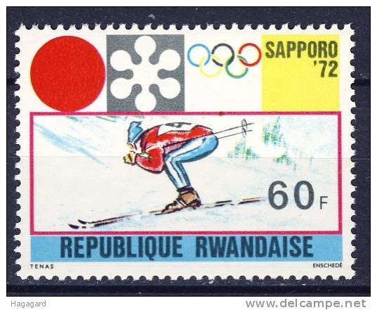 ##Rwanda 1972. Olympic Games Sapporo. Michel 486. MNH** - Winter 1972: Sapporo