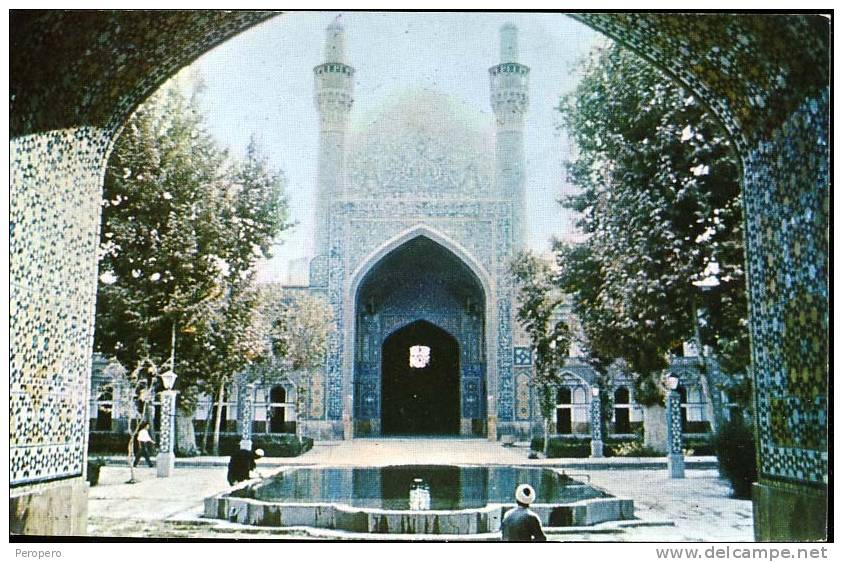 AK IRAN TCHAHAR BAGH SCHOOL AND MOSQUE  OLD POSTCARD 1969 - Iran