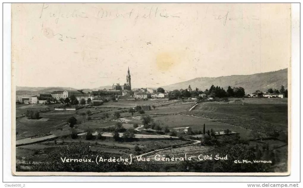 VERNOUX . Vue Générale . Voir Recto - Verso    (D030) - Vernoux