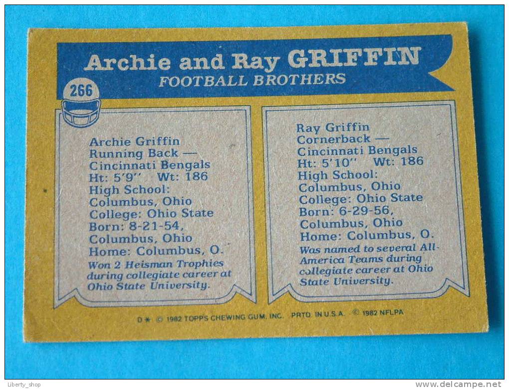 ARCHIE And RAY GRIFFIN / FOOTBALL BROTHERS ( 266 ) ! - 1980-1989