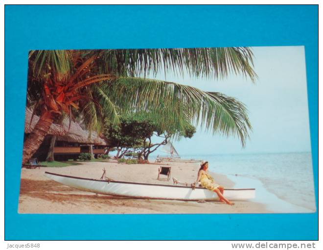 Tahiti ) N° C  19897 - La Jolie Plage De L'hotel BALI HAI  à Maharepa  Moorea - Photo De A . GIAU  - EDIT Sincere - Tahiti