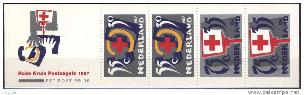 Netherlands 1987 - Red Cross Booklet - Postzegelboekjes En Roltandingzegels