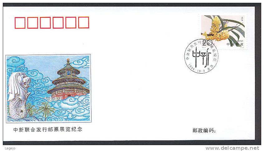 CHINE WZ077 Singapour 1996 - Exposition Conjointe De Timbres Poste - Variétés Et Curiosités