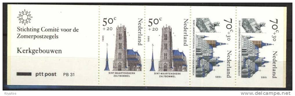 Netherlands  1985 - Churches (charity) - 3.40 G Booklet - Cuadernillos