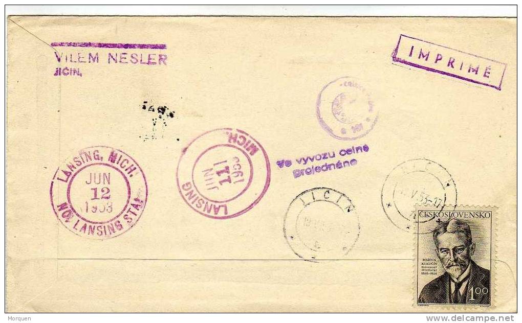 CHECOSLOVAQUIA, Carta Certificada Praga 1953 - Storia Postale