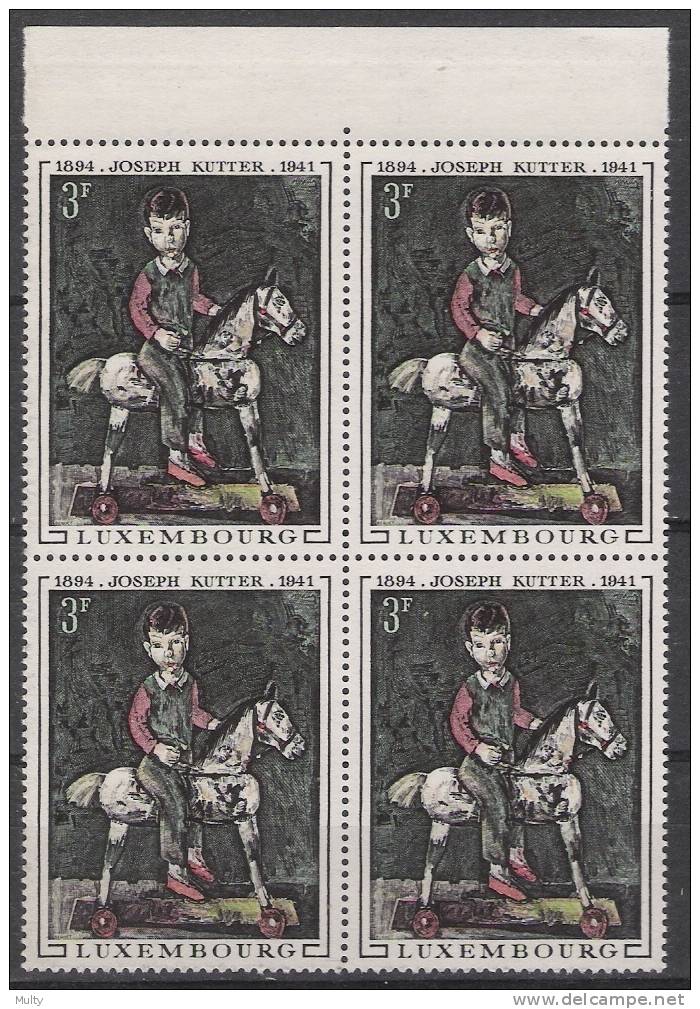 Luxemburg Y/T 741 (**) In Blok Van 4. - Unused Stamps