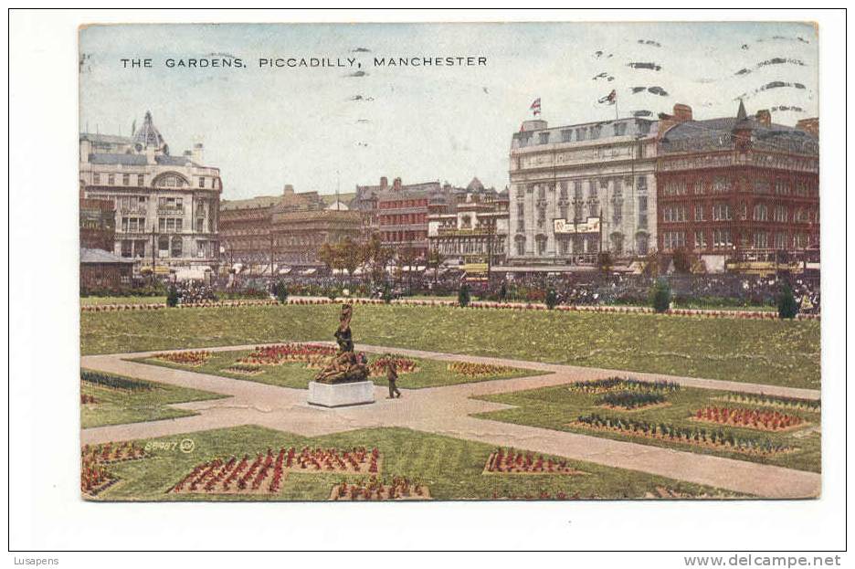 OLD FOREIGN 2251 - UNITED KINGDOM - ENGLAND - THE GARDENS, PICCADILLY, MANCHESTER ( H FOLD SEE SCAN) - Manchester