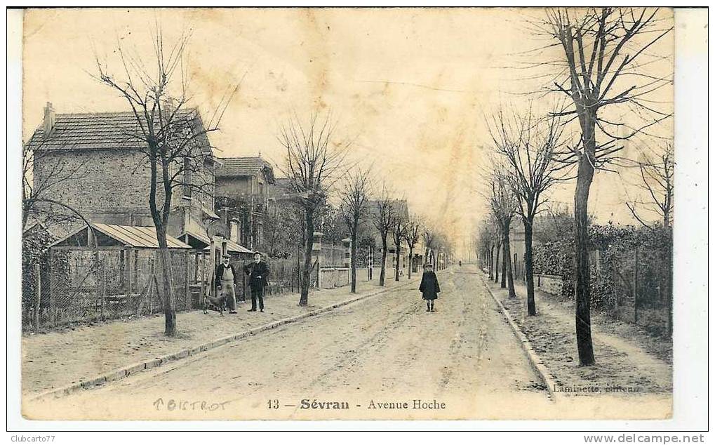 Sevran (93) : BISTROT Avenue Hoche En 1910 (animée). - Sevran