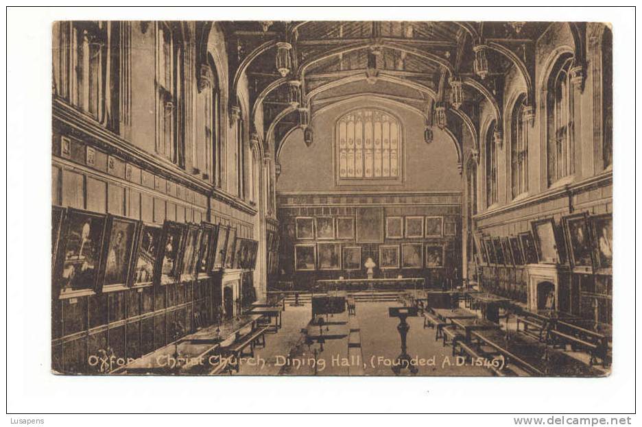 OLD FOREIGN 2283 - UNITED KINGDOM - ENGLAND -  OXFORD CHRIST CHURCH DINING HALL,( FOUNDED A.D. 1546) - Oxford