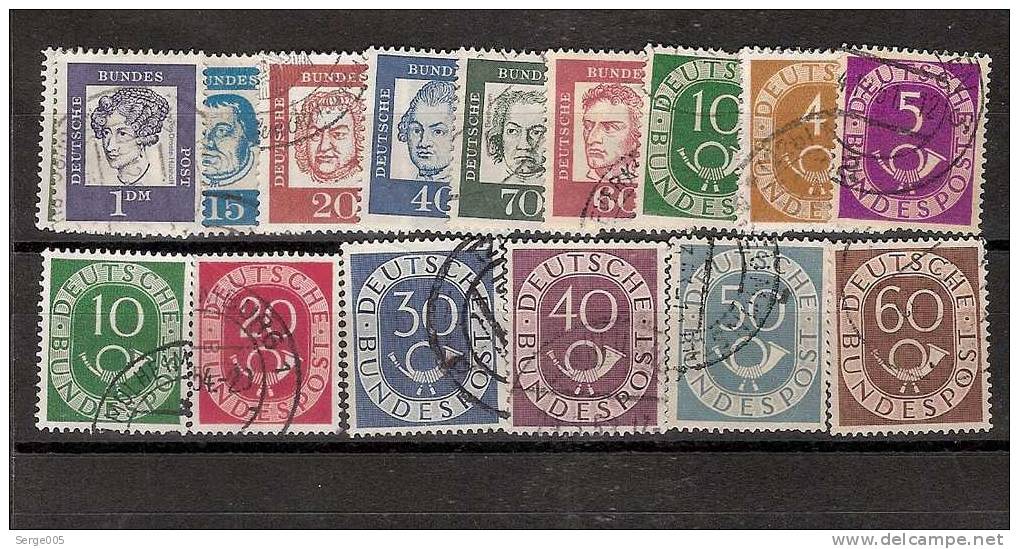 ALLEMAGNE FEDERAL    VENTE No   9  /  4    TIMBRES OBLITERE - Gebraucht