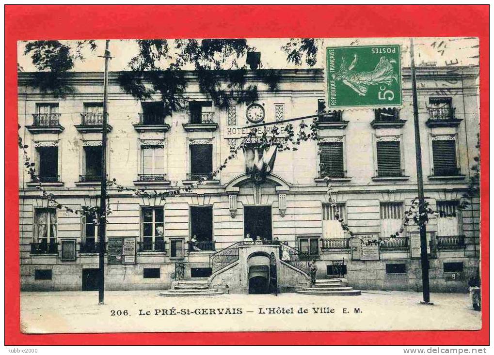 LE PRE SAINT GERVAIS HOTEL DE VILLE CARTE EN BON ETAT - Le Pre Saint Gervais