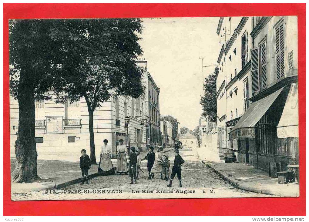 LE PRE SAINT GERVAIS RUE EMILE AUGIER CAFE CARTE EN BON ETAT - Le Pre Saint Gervais