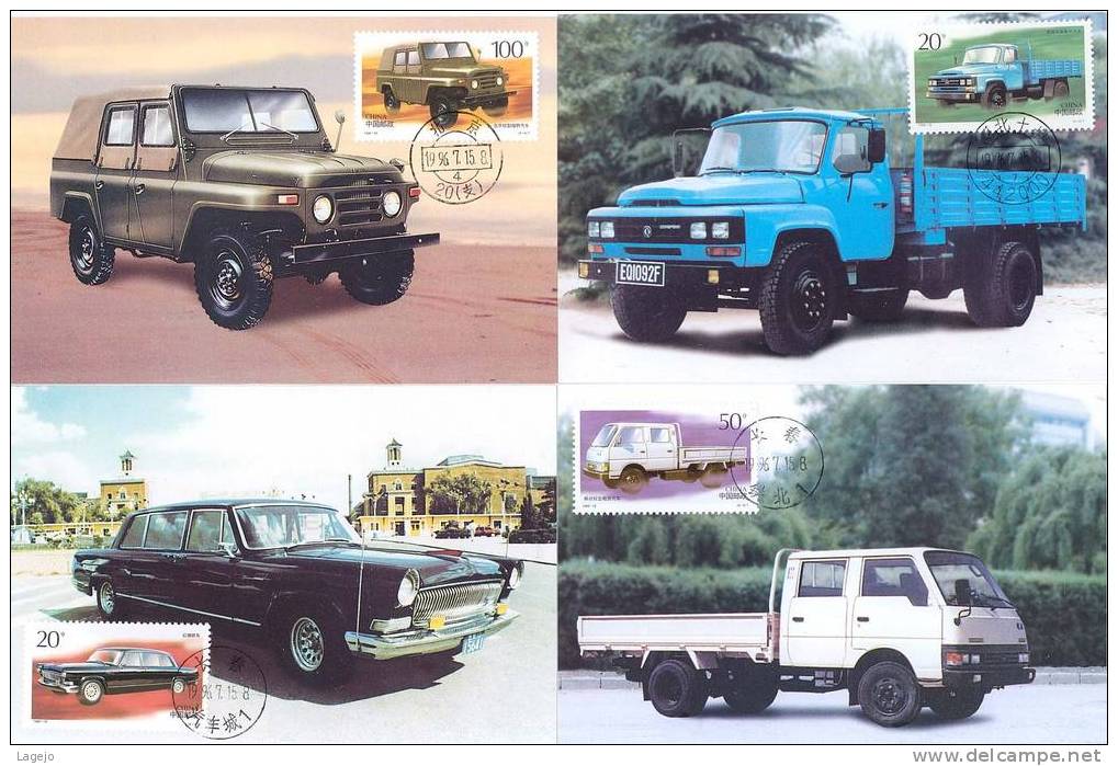 CHINE 1996/16 - MC28 Automobiles - Maximum Cards