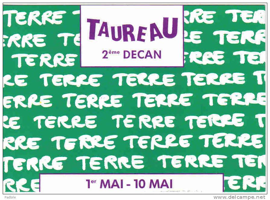 Carte Postale Astrologie Horoscope  Taureau 2em Décan   Trés Beau Plan - Astrologia