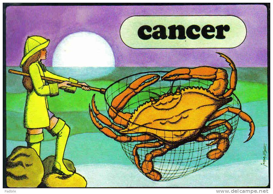 Carte Postale Astrologie Horoscope Cancer Trés Beau Plan - Astrologie