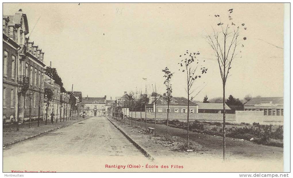 (60) RANTIGNY, école Des Filles, écrite, Timbrée - Rantigny