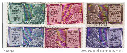 Vatican-1954 Pope Pius IX Used Set - Used Stamps