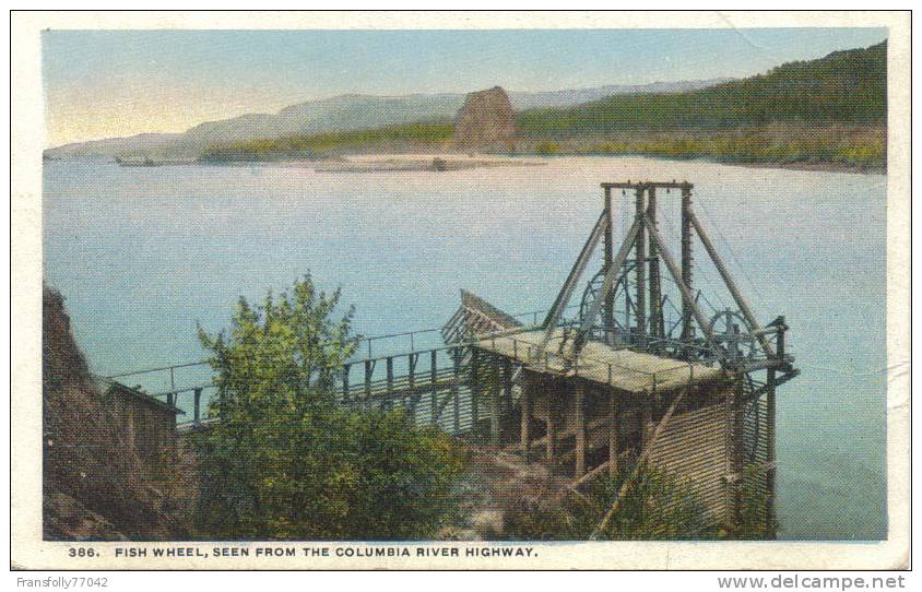 OREGON Columbia River Highway FISH WHEEL Circa 1920 - Sonstige & Ohne Zuordnung