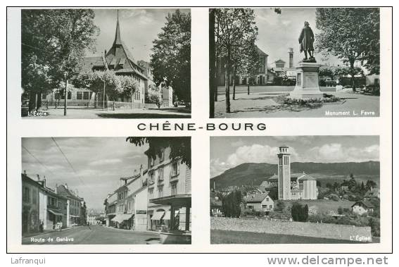 SUISSE- Ref  1249- Carte Multivues - Chene Bourg   -  Carte Bon Etat- - Chêne-Bourg