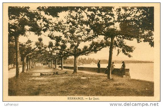 SUISSE- Ref  1244- Hermance - Le Quai - Carte Bon Etat - - Hermance