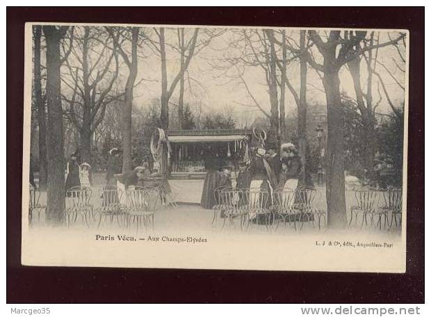 Paris Vécu Aux Champs élysées  édit.L.J. & Cie Sans N° (12) Animée Belle Carte - Lotti, Serie, Collezioni