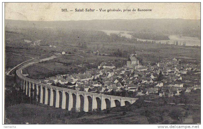 Saint Satur  Vue Générale Prise De Sancerre - Saint-Satur