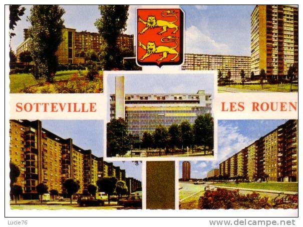 SOTTEVILLE  LES ROUEN   -  5 Vues : Ecole Raspail, Immeubles Gascogne, Touraine, Dauphiné, Champagne,  Lycée Technique, - Sotteville Les Rouen